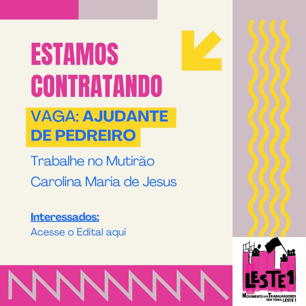 Edital: 10/2025 – Contratação de AJUDANTE DE PEDREIRO (A)